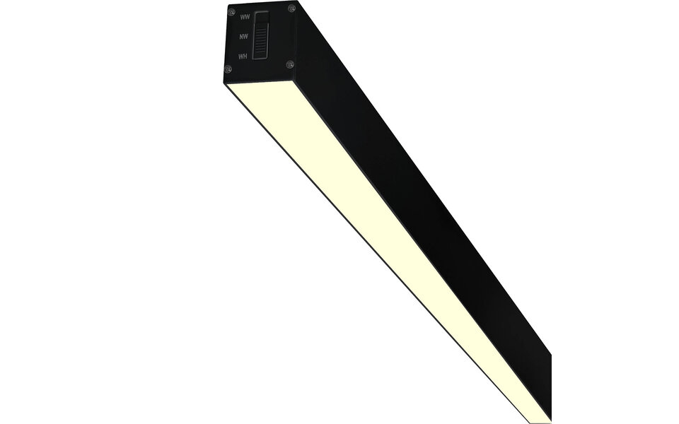 HLW LED Kozolux Tino Linear LED Pendant Lamp 40W - Black & White LED Lamp, Warm White