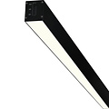 Lineaire LED Hanglamp 40W - Zwarte & Witte LED Hanglamp met Neutraal Wit Licht 4000K