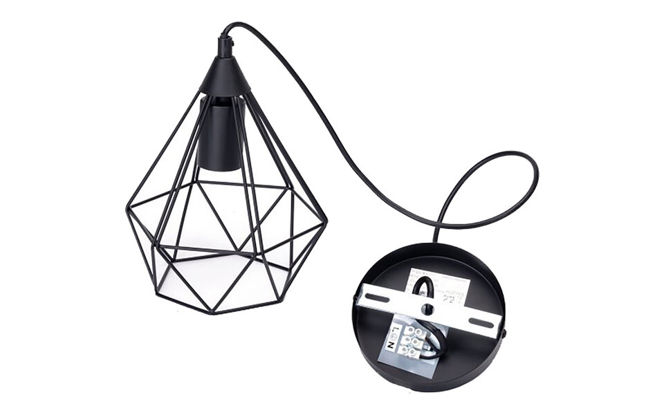 HLW LED LED Hanglamp Aigi Elsa - Klassieke Zwarte LED Hanglamp met E27 Fitting HLW LED LED Hanglamp Aigi Elsa - Klassieke Zwarte LED Hanglamp met E27 Fitting