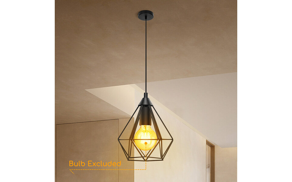 HLW LED LED Pendant Lamp Aigi Elsa - Classic Black LED Pendant Lamp with E27 Fitting