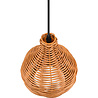 HLW LED LED Pendant Lamp Trion Trop - Rattan weave, brown fixture, E14 fitting, 1-light