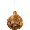 HLW LED LED Pendant Lamp Trion Trop - Rattan weave, brown fixture, E14 fitting, 1-light