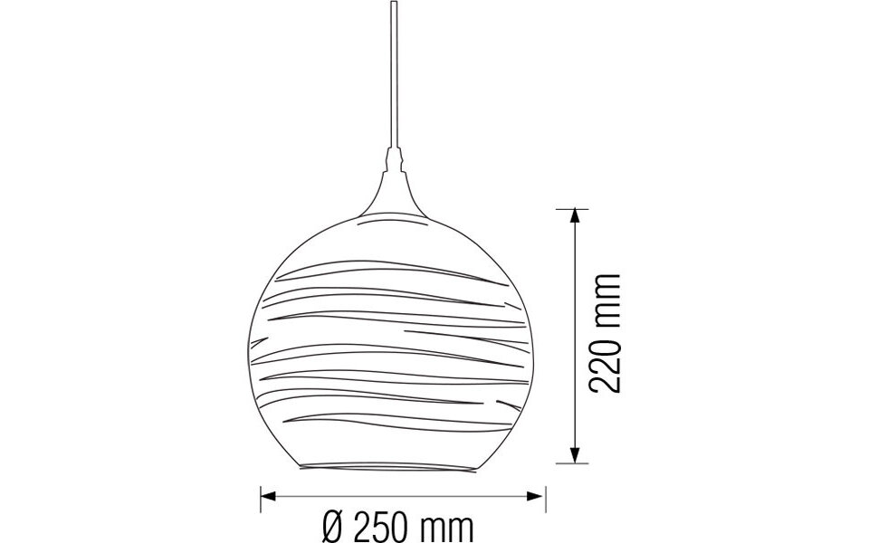 HLW LED LED Hanglamp met Glas 3D Rond - Chroom Afwerking, Verstelbaar, E27
