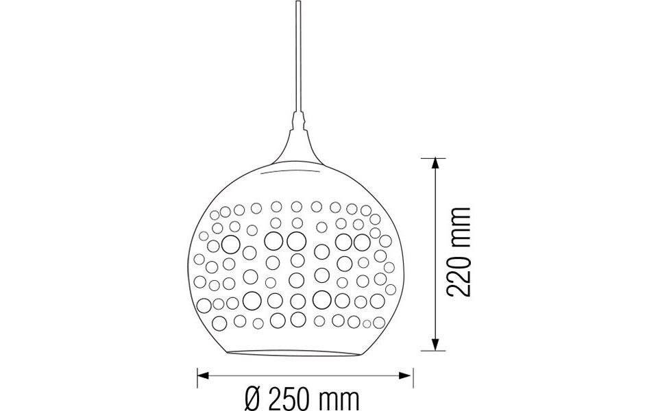 HLW LED LED Pendant Lamp 3D Radus with Glass – Stylish Round Design, Adjustable Height, E27