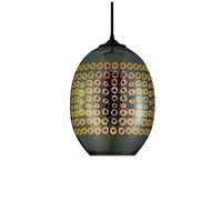 LED Pendant Lamp 3D Oval Chrome Glass - E27 LED Lamp