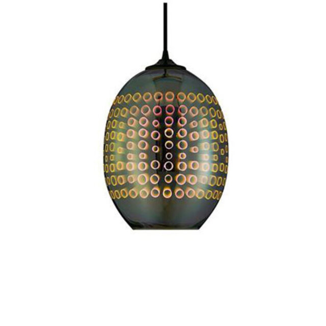 LED Hanglamp 3D Ovaal Chroom Glas - E27 LED Lamp Verlichting per ruimte