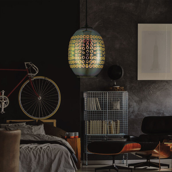 HLW LED LED Hanglamp 3D Ovaal Chroom Glas - Verstelbare LED Lamp met E27 Fitting HLW LED LED Hanglamp 3D Ovaal Chroom Glas - Verstelbare LED Lamp met E27 Fitting