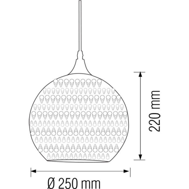 HLW LED LED Hanglamp 3D Quanta - Rond Chroom Glas, Verstelbare Hoogte, E27