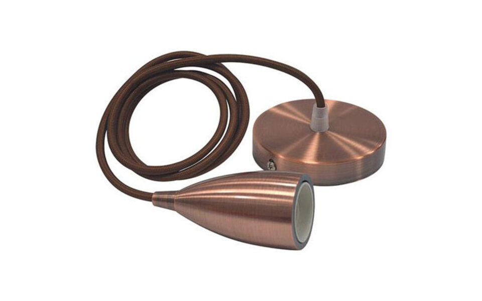 HLW LED Industriële LED Hanglamp Edysa - Rond, Mat Koper Aluminium, E27 fitting HLW LED Industriële LED Hanglamp Edysa - Rond, Mat Koper Aluminium, E27 fitting