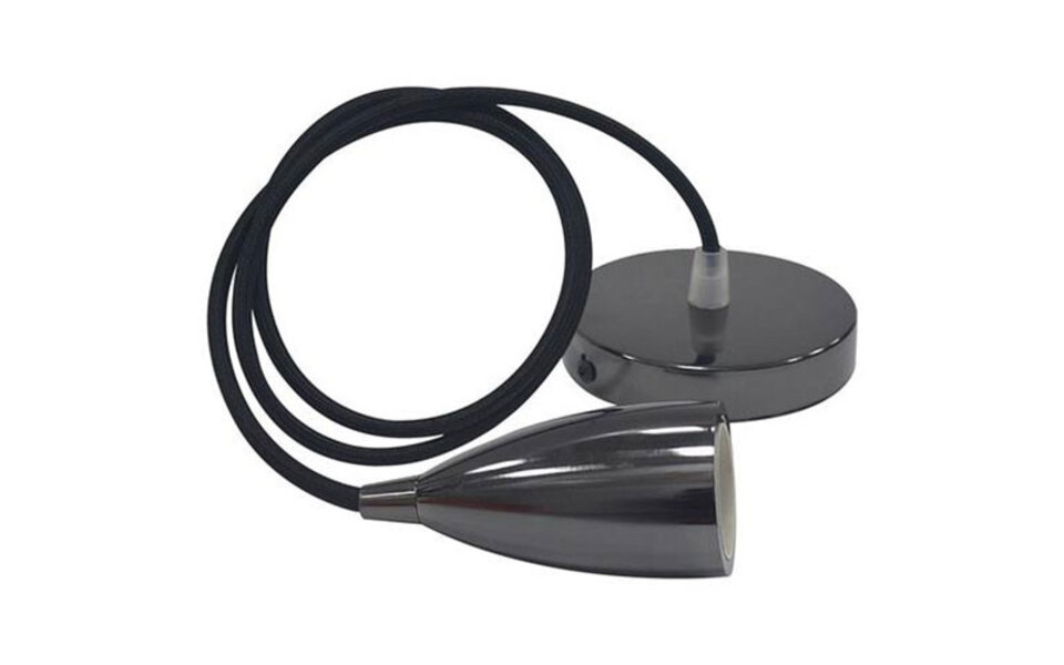 HLW LED Industriële LED Hanglamp Edysa - Ronde Mat Zwarte LED Lamp met E27