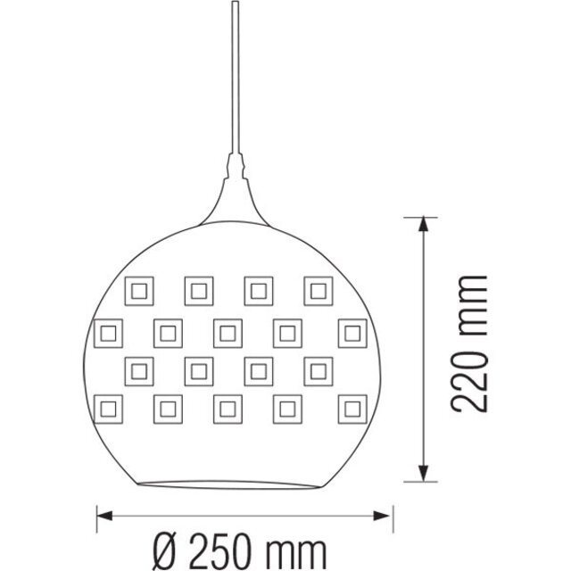 HLW LED LED Hanglamp met Glas - Quanta 3D Rond Koper - Verstelbaar E27 HLW LED LED Hanglamp met Glas - Quanta 3D Rond Koper - Verstelbaar E27
