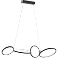 LED Pendant Lamp 37W - Dimmable Matte Black LED Pendant Lamp with Warm White Light