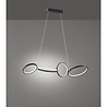 Ronde dimbare LED hanglamp 37W in mat zwart met warm wit licht en modern design
