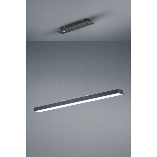 HLW LED 18W Dimbare LED Hanglamp Trion Agina - Mat Zwart, Aluminium, Aanpasbare Kleur HLW LED 18W Dimbare LED Hanglamp Trion Agina - Mat Zwart, Aluminium, Aanpasbare Kleur