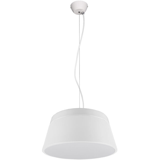 Witte moderne LED hanglamp met drie lichtpunten en 15W vermogen in strakke vormgeving