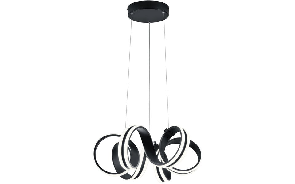 HLW LED Dimbare LED Hanglamp 38W - Mat Zwart Aluminium - Warm Wit 3000K - Rond HLW LED Dimbare LED Hanglamp 38W - Mat Zwart Aluminium - Warm Wit 3000K - Rond