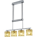 Gouden LED Hanglamp Trion Gorino - 4-lichts E14 Fitting, Mat Goud Aluminium