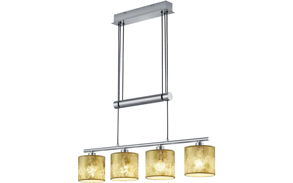 HLW LED Gold LED Pendant Lamp Trion Gorino - 4-light E14 Fitting, Matte Gold Aluminum