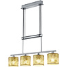 LED Hanglamp Trion Gorino - Gouden 4-lichts Aluminium Verlichting per ruimte