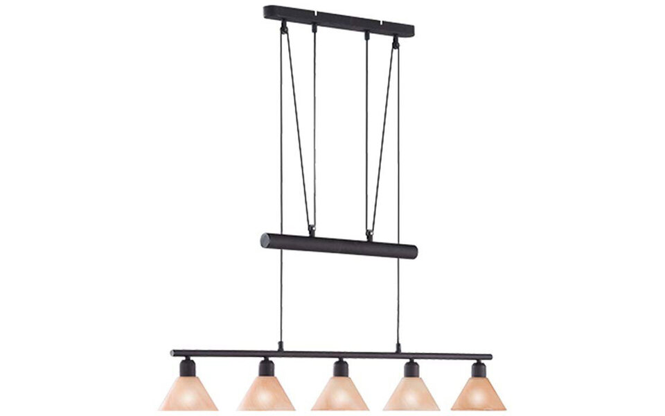 HLW LED LED Hanglamp Trion Stomun - 5-lichts Roestkleur Aluminium met E14 Fitting