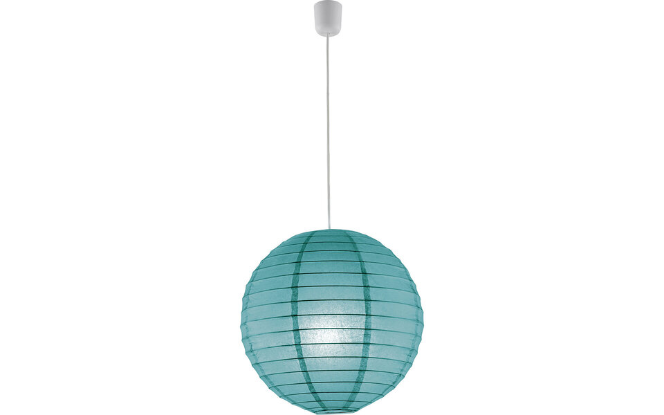 HLW LED LED Hanglamp Trion Ponton - Rond Mat Turquoise Papier, E27 Fitting