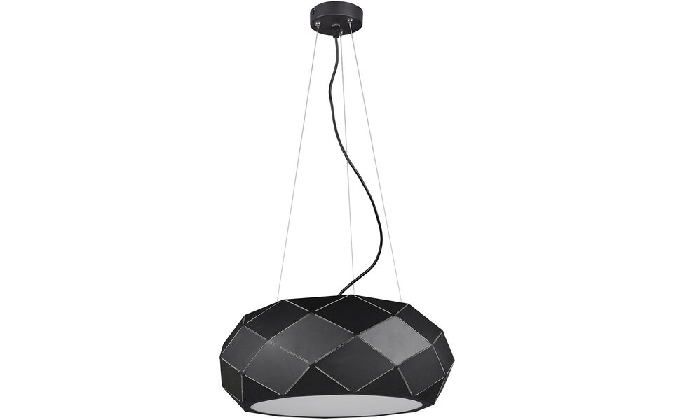 HLW LED Black LED Pendant Lamp Trion Zanda - 3-light E27 fitting, Matte Black Aluminum