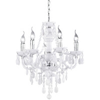 LED Kroonluchter Witte LED Hanglamp - 5-lichts, Mat Wit