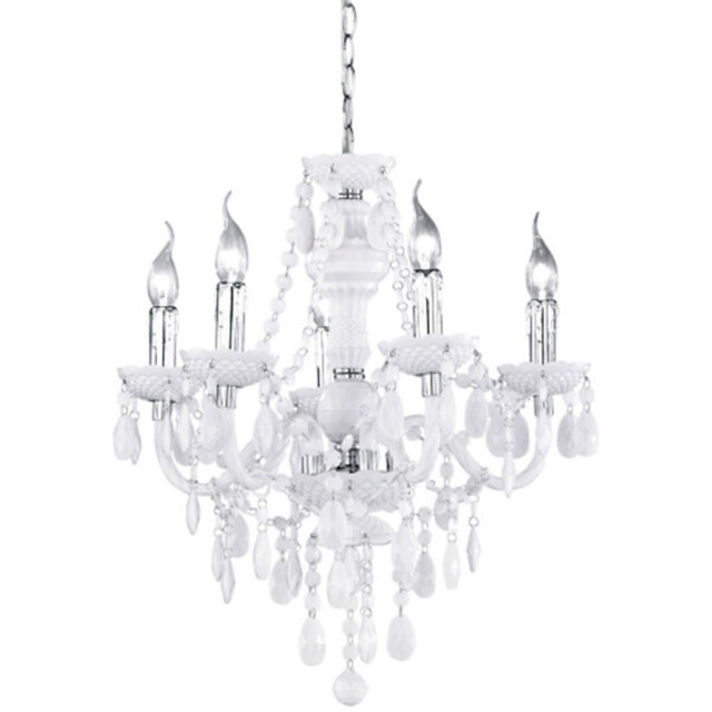 LED Kroonluchter Witte LED Hanglamp - 5-lichts, Mat Wit Verlichting per ruimte