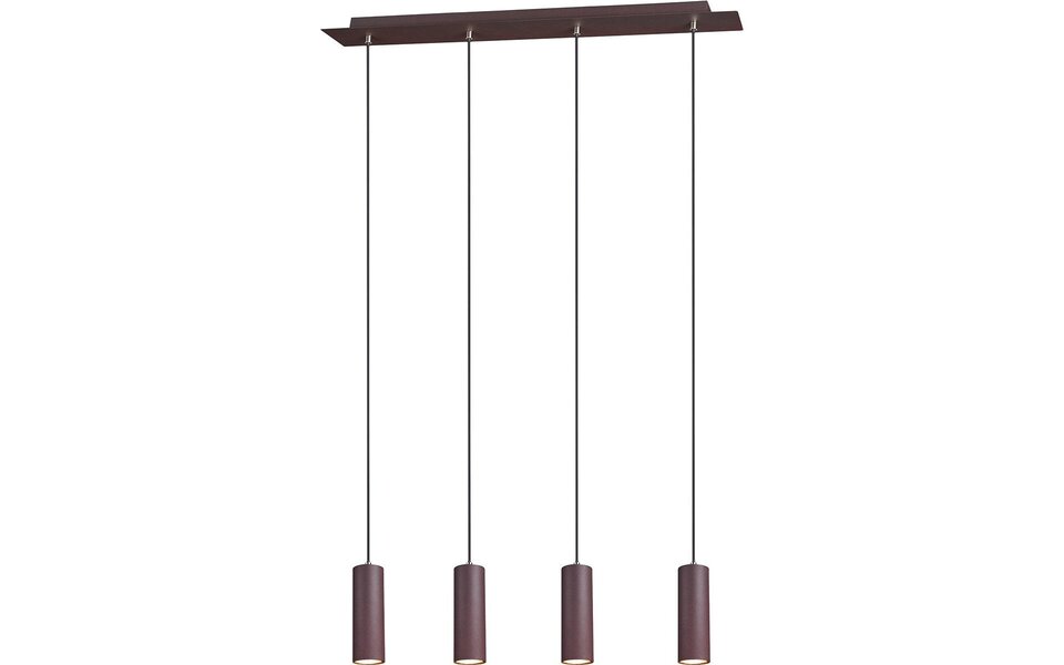 HLW LED LED Pendant Lamp Trion Mary - Rectangular 4-light LED lamp in rust color HLW LED LED Pendant Lamp Trion Mary - Rectangular 4-light LED lamp in rust color