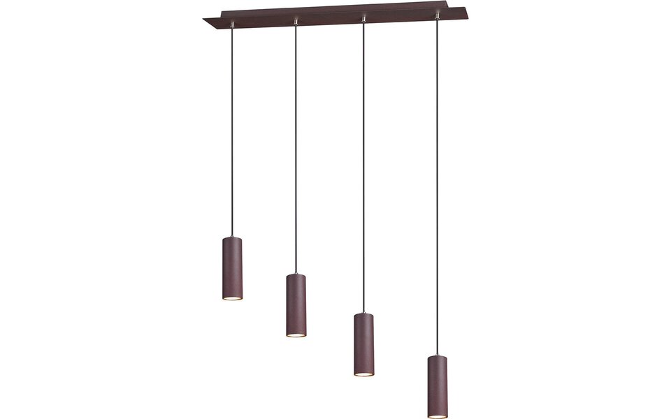 HLW LED LED Pendant Lamp Trion Mary - Rectangular 4-light LED lamp in rust color HLW LED LED Pendant Lamp Trion Mary - Rectangular 4-light LED lamp in rust color