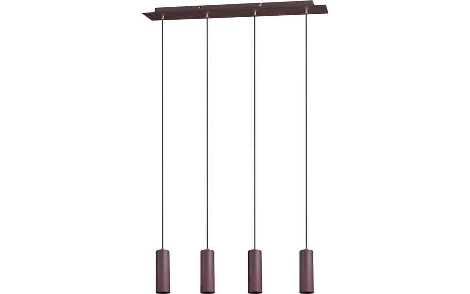 HLW LED LED Pendant Lamp Trion Mary - Rectangular 4-light LED lamp in rust color HLW LED LED Pendant Lamp Trion Mary - Rectangular 4-light LED lamp in rust color