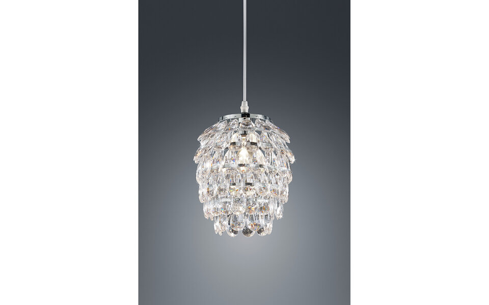 HLW LED LED Pendant Lamp Trion Pety - Matte Chrome, Aluminum, E14 Fitting