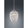 moderne LED hanglamp in mat chroom met E14 fitting en 40W vermogen