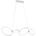 LED Pendant Lamp Trion Rondy 37W - Dimmable, Warm White 3000K, Matte White Aluminum