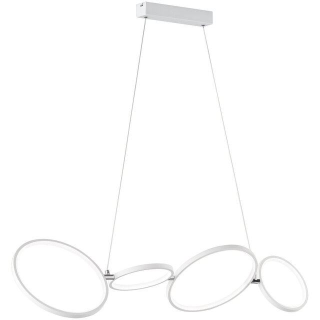 Dimbare LED Hanglamp 37W - Warm Wit Mat Wit Aluminium Verlichting per ruimte
