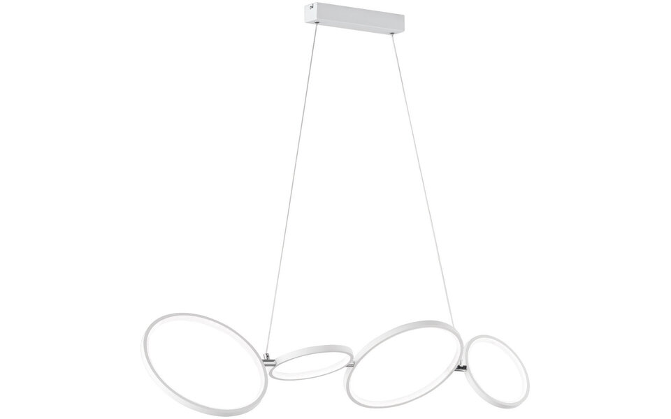 HLW LED LED Pendant Lamp Trion Rondy 37W - Dimmable, Warm White 3000K, Matte White Aluminum