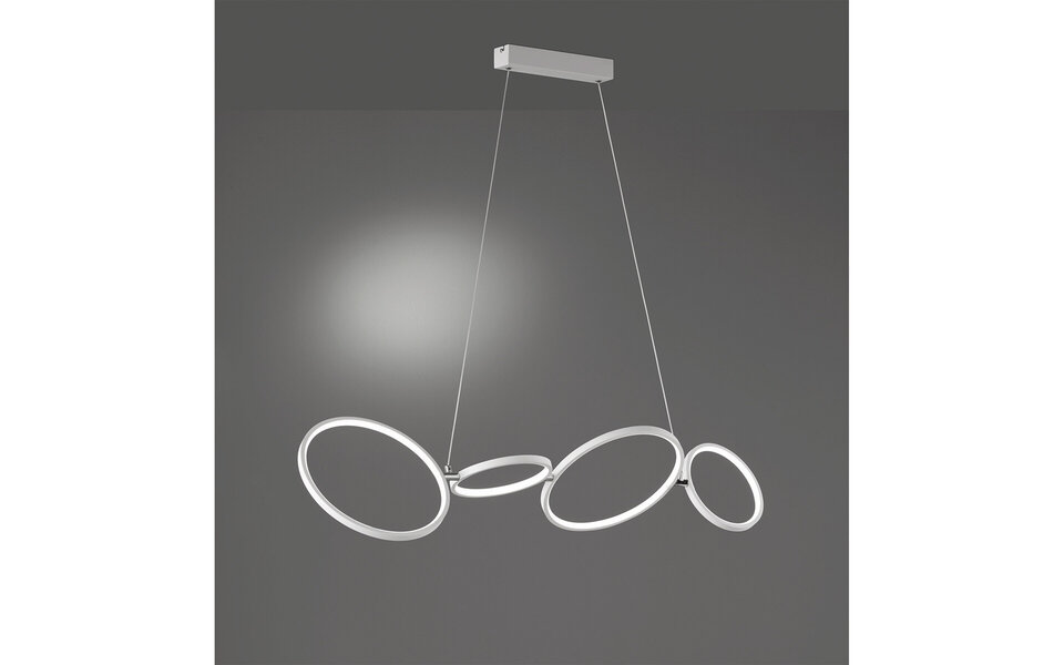 HLW LED LED Pendant Lamp Trion Rondy 37W - Dimmable, Warm White 3000K, Matte White Aluminum