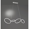 Ronde dimbare LED hanglamp 37W in mat wit aluminium met warm wit licht modern design