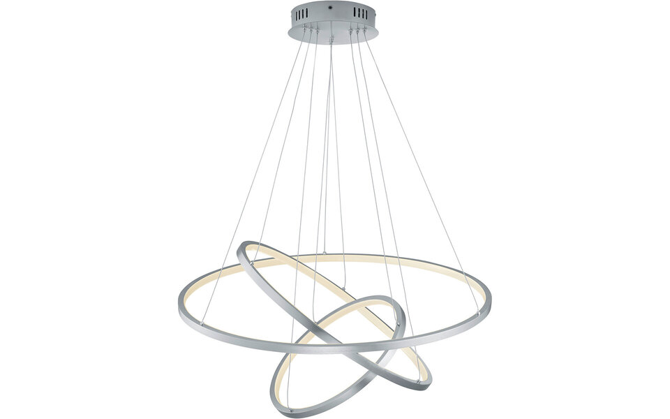 HLW LED LED Hanglamp WiZ 80W - Dimbaar, Smart & RGB LED Hanglamp in Mat Nikkel