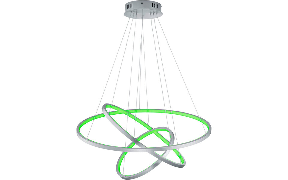 HLW LED LED Hanglamp WiZ 80W - Dimbaar, Smart & RGB LED Hanglamp in Mat Nikkel