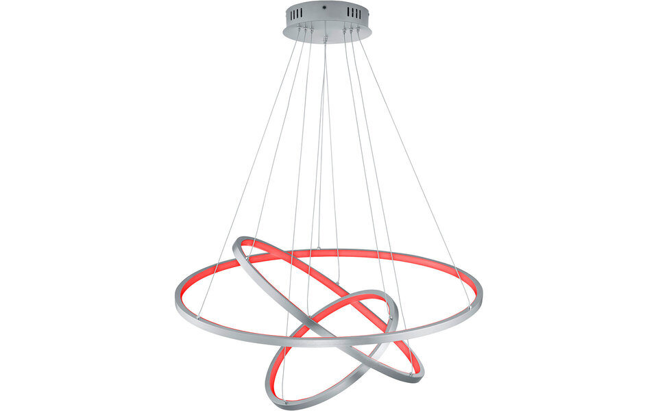 HLW LED LED Hanglamp WiZ 80W - Dimbaar, Smart & RGB LED Hanglamp in Mat Nikkel