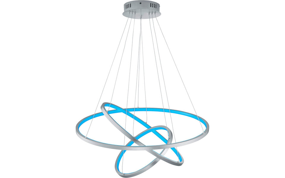 HLW LED LED Hanglamp WiZ 80W - Dimbaar, Smart & RGB LED Hanglamp in Mat Nikkel