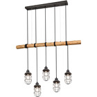 HLW LED LED Hanglamp Trion Fortes met 5 E27 fittingen en antiek nikkel afwerking