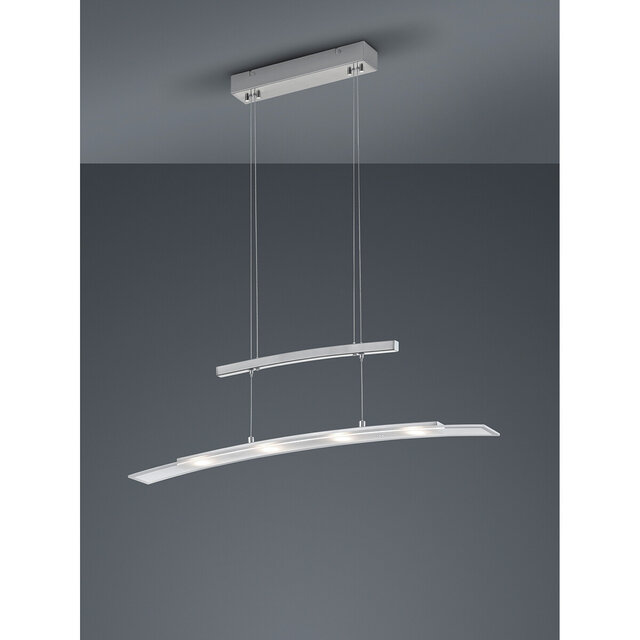 HLW LED Dimbare LED Hanglamp Trion Somas 16W - Mat Nikkel, Aanpasbare Kleur & Aluminium HLW LED Dimbare LED Hanglamp Trion Somas 16W - Mat Nikkel, Aanpasbare Kleur & Aluminium