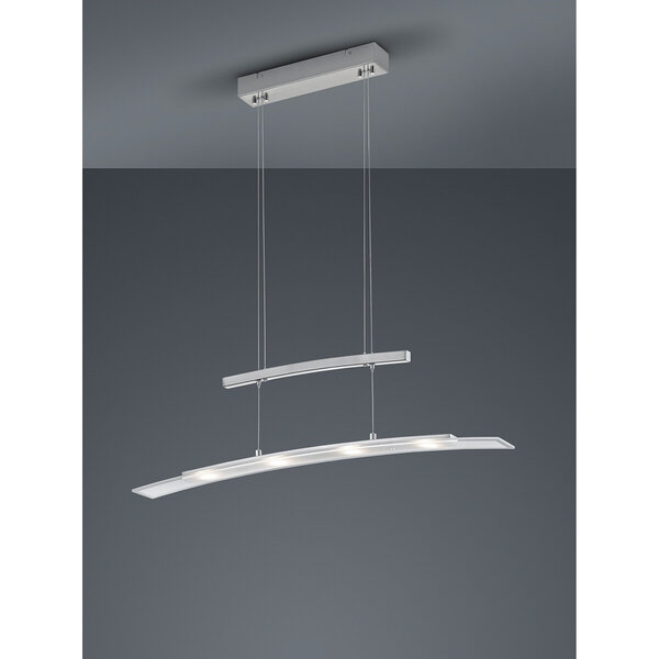 HLW LED Dimbare LED Hanglamp Trion Somas 16W - Mat Nikkel, Aanpasbare Kleur & Aluminium