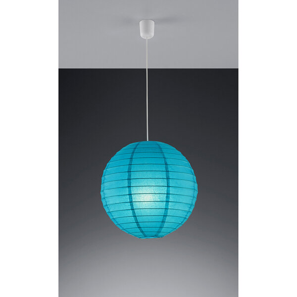HLW LED LED Hanglamp Trion Ponton - Mat Turquoise Papier, E27 Fitting, Rond HLW LED LED Hanglamp Trion Ponton - Mat Turquoise Papier, E27 Fitting, Rond