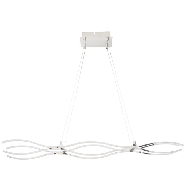 LED Hanglamp 45W - Witte LED Lamp Neutraal Wit Mat Chroom Verlichting per ruimte