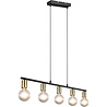 LED Hanglamp Trion Zuncka - Zwart/Goud, 5-lichts E27 Verlichting per ruimte