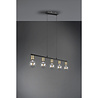 HLW LED Black & Gold LED Pendant Lamp Trion Zuncka - 5-light E27, Rectangular