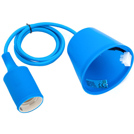 Stijlvolle LED Hanglamp Aigi Yuka - Stoffen LED Lamp Rond Mat Blauw, E27 Fitting Stijlvolle LED Hanglamp Aigi Yuka - Stoffen LED Lamp Rond Mat Blauw, E27 Fitting